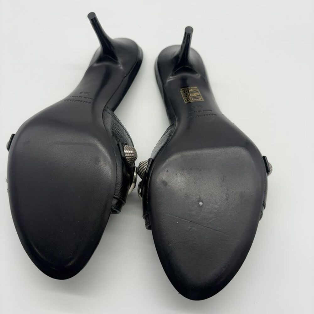 Balenciaga Le Cagole Studded Leather Mules - Picture 4 of 5